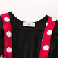 Baby Girls Skirts Set Ruffle Cloth +Polka Dot Overall Dress Bow Polka Dot Skirt Set (Long Sleeve, 3-4 T)