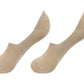 Pinkit No Show Socks For Girls/Women/Men/Boys | Loafer Socks With Anti Slip Silicon | Cotton Shoe Liner | Color Beige (Set 2 P