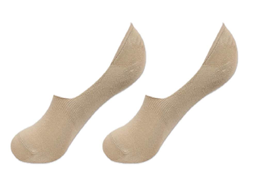 Pinkit No Show Socks For Girls/Women/Men/Boys | Loafer Socks With Anti Slip Silicon | Cotton Shoe Liner | Color Beige (Set 2 P