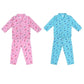 Bornlov Cotton Night Suit Full Sleeves, Printed, Collared Neck, for Unisex Kids Pack of 2 Regular fit Comfortable (Pink, 1112 Y