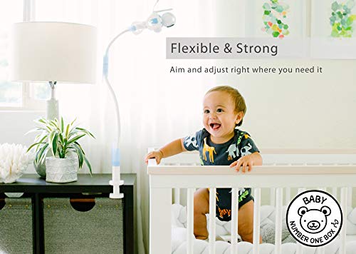 FlexxiCam | Universal Baby Monitor Holder with Velcro Strap | Flexible Baby Camera Mount Shelf | No Drilling | A Safer Monitor S