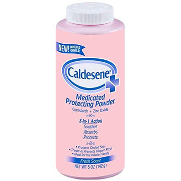 Caldesene Medicated Protecting Powder | 5 Ounce | With Zinc Oxide & Cornstarch | Helps Protect Irritated, Chafed Skin | Ideal Fo