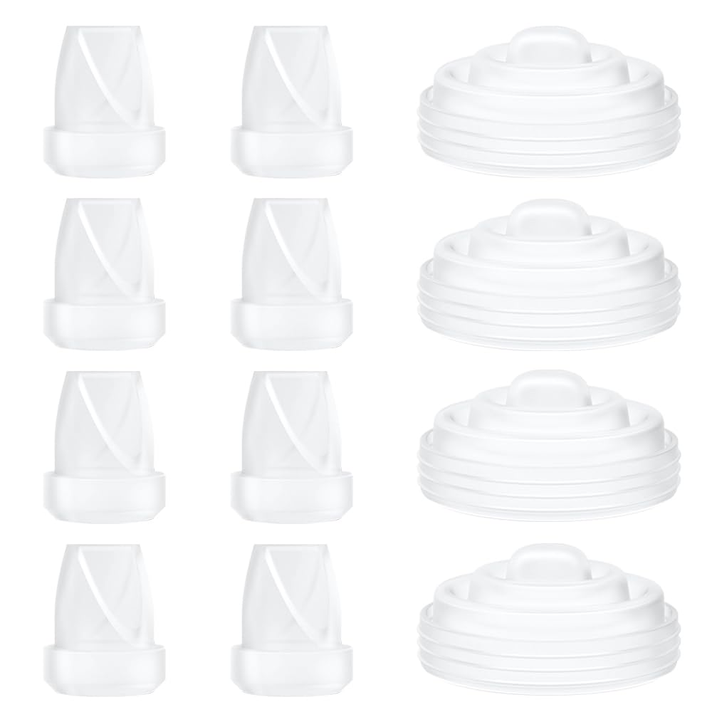 12Pcs M5 Breast Pump Replacement Parts, 8Pcs Silicone Duckbill Valve & – Cutebab