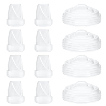 12Pcs M5 Breast Pump Replacement Parts, 8Pcs Silicone Duckbill Valve & 4Pcs Silicone Diaphragm Compatible With Momcozy M5 Wearab