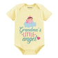 Knitroot Grandparent Family Special Onesies, Unisex Baby Kids 100% Cotton Envelope Neck Half Sleeve Yellow Romper, Bodysuit, Sle
