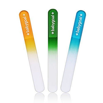 Babygoal Baby Nail Files 3 Pack,Newborn Nail Files With A Pouch,Genuine Czech Float Glass, Gift For Newborns,Toddlers,Infant, Ba