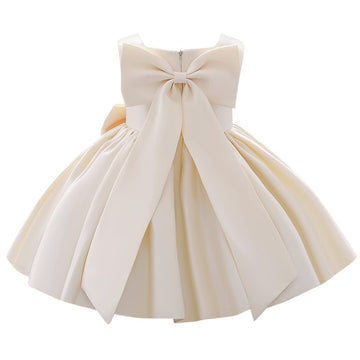 Flower Girls Bowknot Tutu Dress For Kids Baby Wedding Bridesmaid Birthday Party Pageant Formal Dresses Toddler Little Princess F