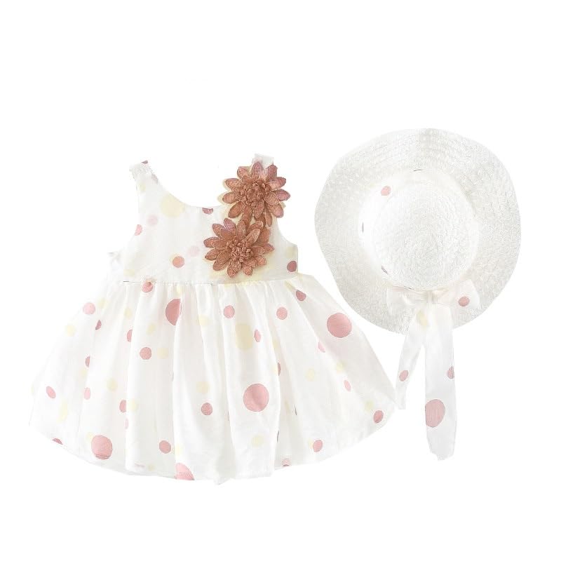 Bold N Elegant  Be Bold Inside & Elegant Outside BabyGirls Mini Summer Cute Sleeveless Cotton Floral Heart Print Princess Dres