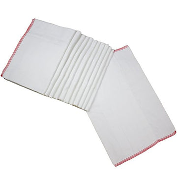 Osocozy - Indian Cotton Prefolds (Dozen) - Soft And Absorbent Baby Diapers Made Of 100% Indian Cotton - 13'X18', Fits 11-22 Lb