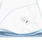 Hooded Baby Bath Towel with Embroidered Bunny (Blue)