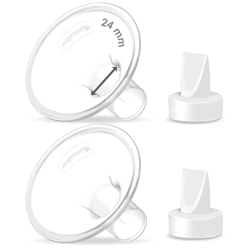 Maymom Pump Valve & MyFit 24mm Shield Compatible with Lansinoh Breast Pump Signature Pro/Smartpump/Manual Breast Pump. Replace L