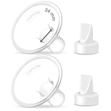 Maymom Pump Valve & MyFit 24mm Shield Compatible with Lansinoh Breast Pump Signature Pro/Smartpump/Manual Breast Pump. Replace L