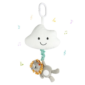 Blublu Park Baby Hanging Musical Toy with Music Box, Baby Lullaby Pull Musical Sensory Toys for Babies Boys and Girls, Clip On B