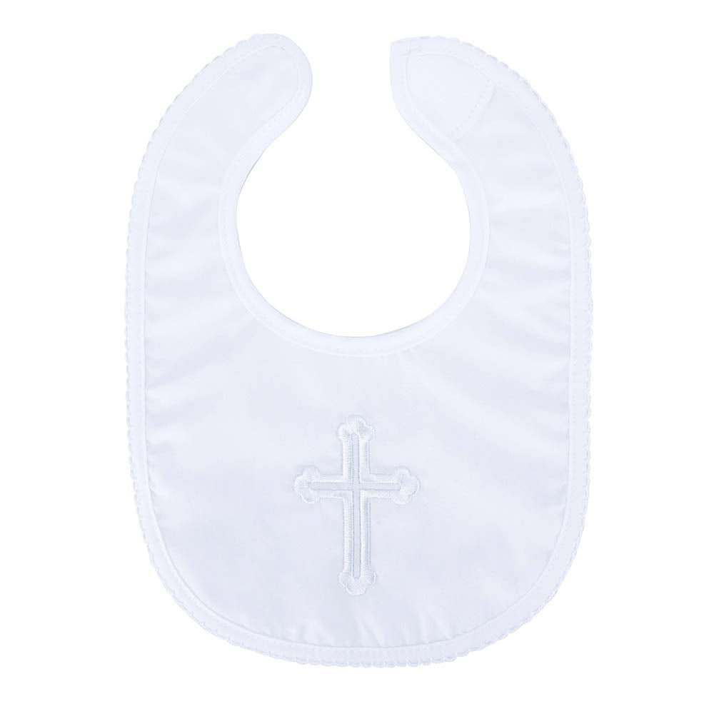 Estamico Infant Baby Boy 'S Girl 'S Christening Baptism Outfits Embroidered Cross Bib