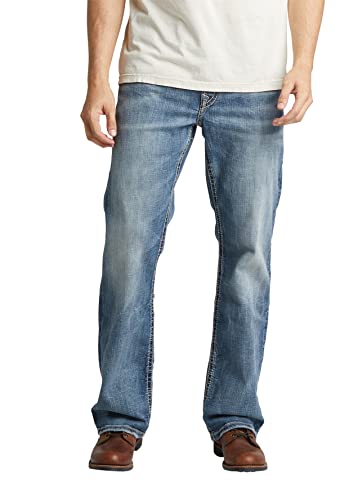 Silver Jeans Co Mens Craig Easy Fit Bootcut Jean, Medium Indigo Lds260, 34W X 30L