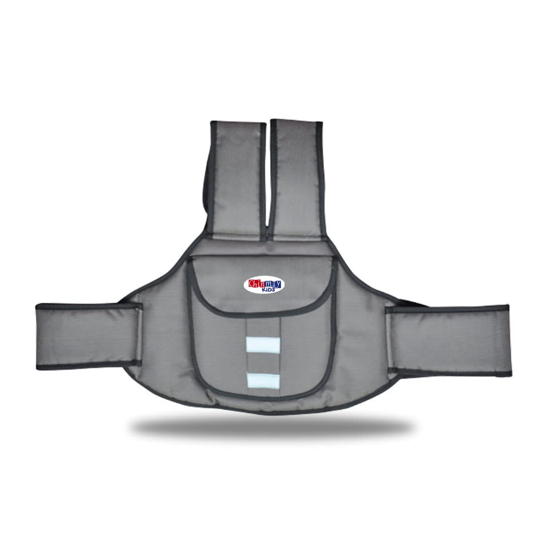 Chinmay Kids Baby Two Wheeler Safety Belt Carrier Bag (Grey)