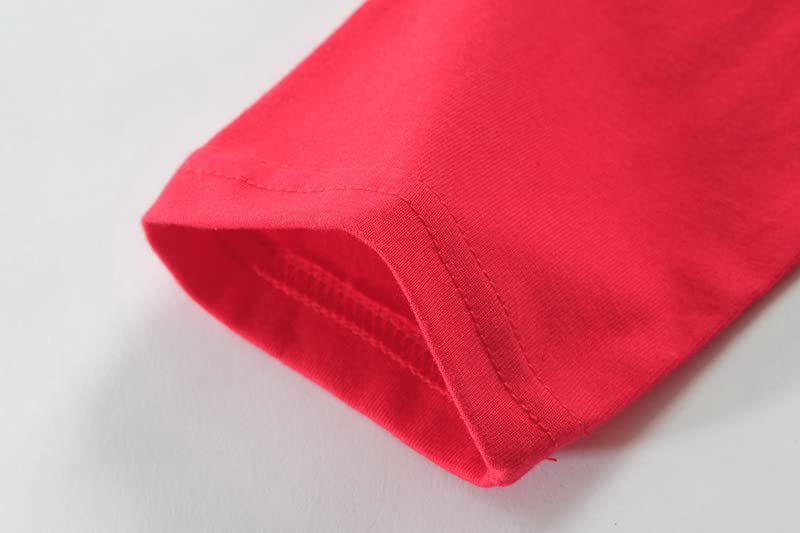 Cm-Kid Kids Valentines Shirt Girls Boys Firetruck Print Long Sleeve T-Shirt Toddler Valentines Patchwork Outfit Tees Clothes 5-6