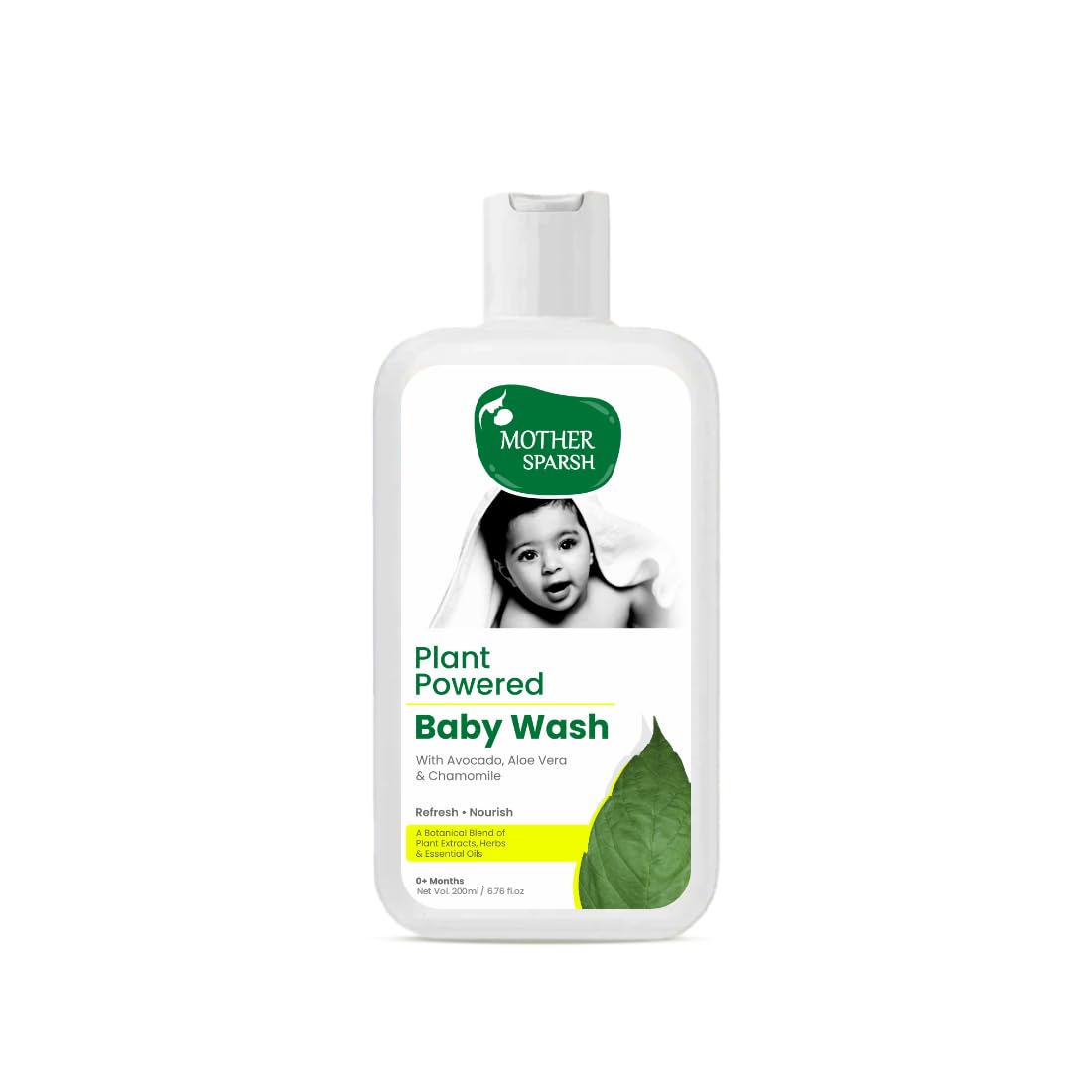 Mother Sparsh Plant Powered Natural Baby Wash, 200 Ml
