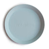 Mushie Round Dinnerware Plates For Kids  Made In Denmark, Set Of 2 (Powder Blue)