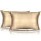 Toddler Pillowcases 2 Pack Satin Toddler Pillowcase 14X20 Breathable Silky Soft Travel Pillow Case Cover Khaki Silk Toddler Pill