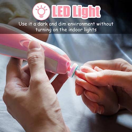 Baby Nail Trimmer Electric-12 in 1 Baby Nail Clippers Safe Baby Nail File Kit with a Nail Clipper, Scissor, Tweezers, and Nail F