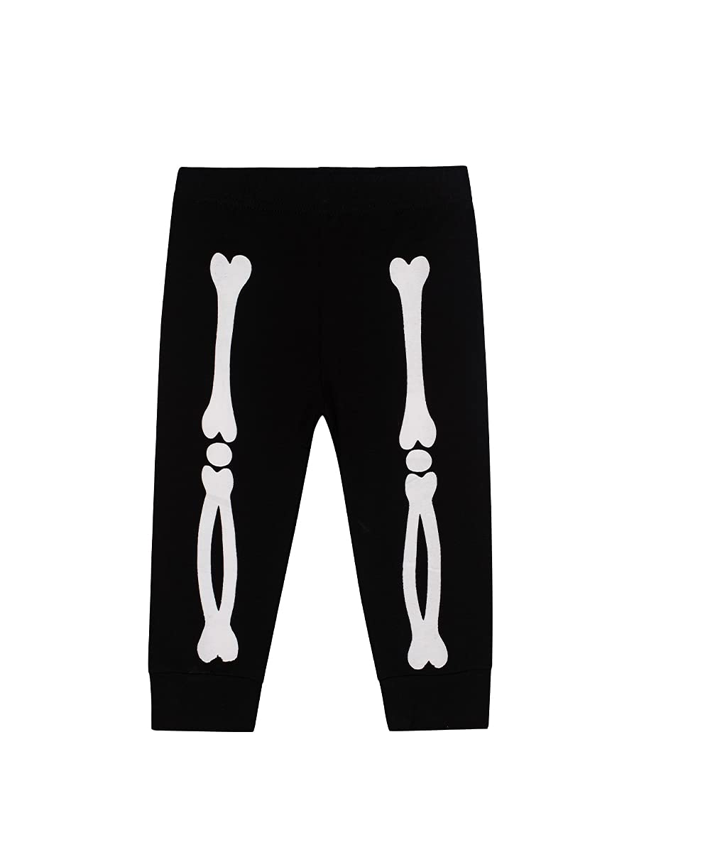 Lensous Baby Boy'S Skeleton Halloween Costume Long Sleeve Outfits Pant Sets (Skeleton, 2T)