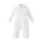 Mommy'S New Man Newborn Baptism Outfits Boys Long Sleeve White Baby Wedding Outfit Cake Smash Christening Jumpsuit (9-12 Months)