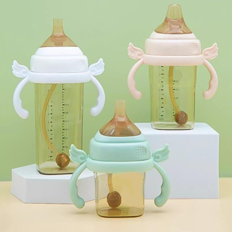 Pack Of 3, Square Bottle Handles Grips Compatible For Hegen Baby Bottles