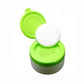 1Pcs Abs Empty Refillable Baby Talcum Powder Box With Green Lid Sifter And Powder Puff Baby Skin Care Powder Case Loose Powder J