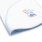 Hooded Baby Bath Towel with Embroidered Cat (Blue)