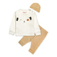 Real Basics Cotton Clothing Sets For Boys & Girls  Unisex Clothing Sets Full Sleeve TShirt & Pant Size(Newborn) Style(White