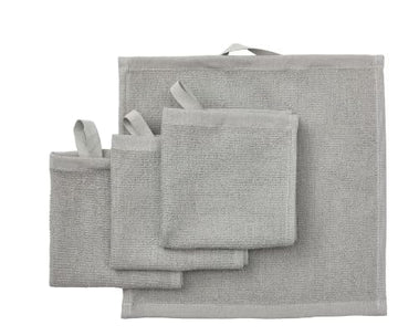 CHINPIN Luddvial Washcloth, Grey, 25x25 cm (10x10)