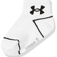 Under Armour Boys Multi Pack Future Boss Essential Quarter Sock, Green, 4/6