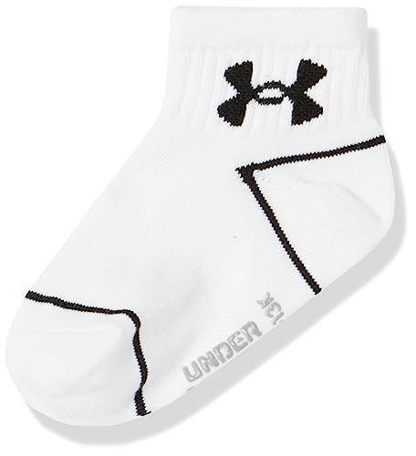 Under Armour Boys Multi Pack Future Boss Essential Quarter Sock, Green, 4/6