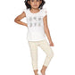 White Dahlia Cotton Floral Night Suit for Kid Girl || Cotton Night Dress Kid Girl || Night Dress for Girls || Baby Girl Yellow N