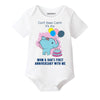 Knitroot Mom & Dad Family Special Onesies, Unisex Baby Kids Cotton Lycra Envelope Neck Half Sleeve White Romper, Bodysuit, Sleep