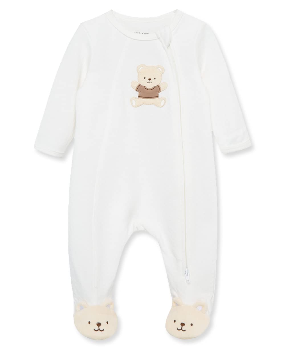 Little Me Baby Boys Gentle Bear Footie, 3 Months