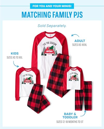 The Children'S Place Baby Toddler 2 Piece Family Matching, Holiday Pajama Sets, Fleece, Christmas Truck, 12-18 Months