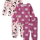 The Children'S Place Baby-Girl And Toddler Long Sleeve Top And Pants Pajama Set Leopard 2 Pack Baby & Toddler - Pj Set 0-3 Month