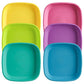 Re-Play Toddler Plates - 22 Oz. Deep-Walled Flat Kids Plates - Dishwasher & Microwave Safe - Made in USA - Set of 6-7.37 x 7.37 