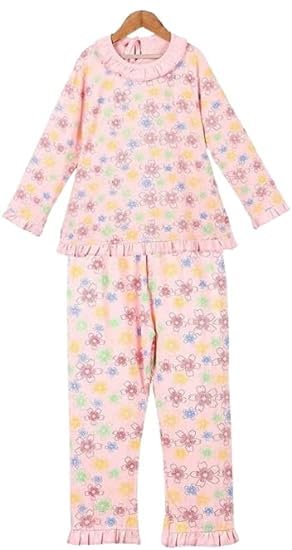 Bornlov Cotton Top & Pyjama Set Night Sleepsuit for Baby, Girls Beige (612 Months)