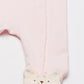Little Me Baby-Girls Newborn Sweet Bear Footie, Light Pink, 9 Months