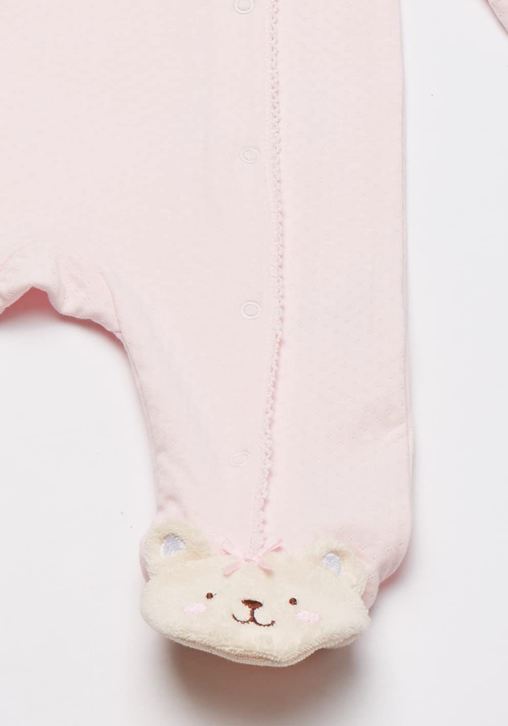 Little Me Baby-Girls Newborn Sweet Bear Footie, Light Pink, 9 Months