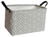 Rectangular Storage Bin Canvas Fabric Storage Basket,Waterproof Coating Toy Organizer With Handles,Gift Basket For Home,Office,C