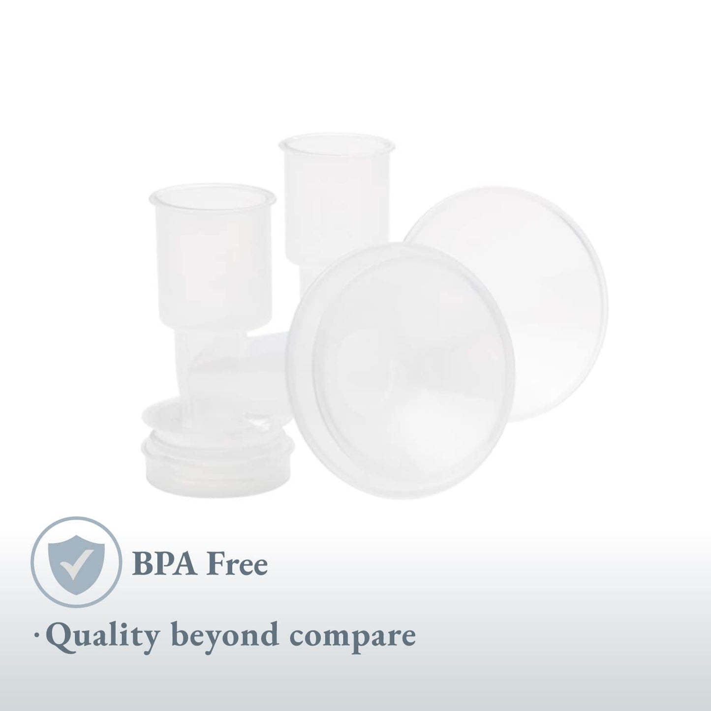 Ameda Customfit Breast Flanges Medium/Large | Includes (2) 30.5Mm Breast Pump Flanges & (2) 28.5Mm Flange Inserts | Fits Hygieni