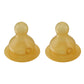 Hevea Standard Neck Baby Glass Bottle Nipples Medium Flow: Glass Baby Bottle Nipples - Two-Pack - 100% Natural Rubber 3-24 Month