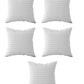 9villa Cushions | Cushion for Sofa,Bed,Cushion | White Decorative Cushion Set of 5 (18x18 inch)