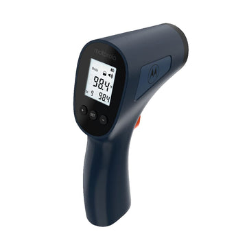 Motorola Te-94 Infrared Touchless Forehead Thermometer For Adults And Kids - Backlit Display, Memory Function, High Temp Alert -