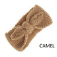 Utowo Newborn-Infant-Toddler Knitted-Knotbow-Turban Rabbit-Ear-Headbands Baby-Girls Head-Wrap-Headband 0-6 Years (Camel + Beige)