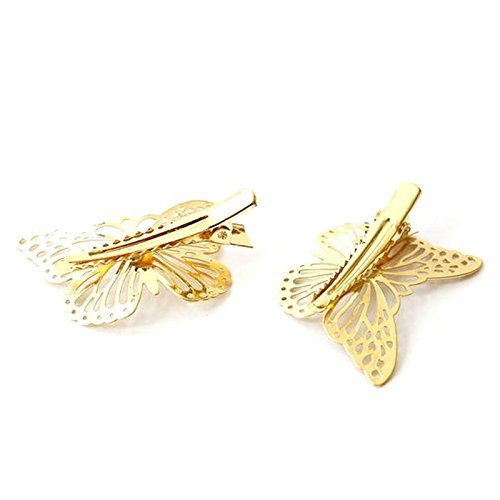 Cjeslna Golden Butterfly Hair Clip Headband Hair Accessories